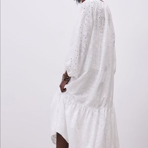 Zara open embroidery dress